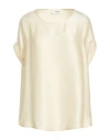 Ottod'ame Woman Top Cream Size 6 Viscose In Neutral