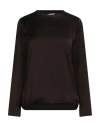 Ottod'ame Woman Top Dark Brown Size 2 Viscose In Black