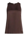 Ottod'ame Woman Top Dark Brown Size 8 Viscose