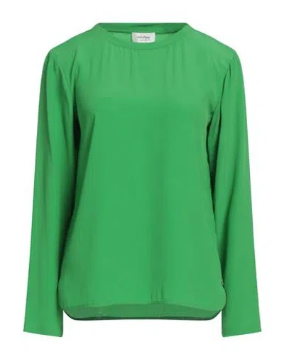Ottod'ame Woman Top Green Size 2 Acetate, Silk