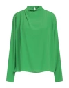 Ottod'ame Woman Top Green Size 6 Acetate, Silk