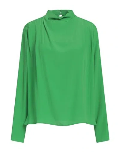 Ottod'ame Woman Top Green Size 6 Acetate, Silk In Green