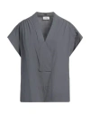Ottod'ame Woman Top Grey Size 12 Cotton