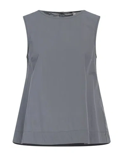 Ottod'ame Woman Top Grey Size 12 Cotton