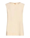 Ottod'ame Woman Top Ivory Size 10 Cotton In White
