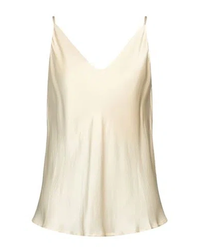 Ottod'ame Woman Top Ivory Size 10 Viscose