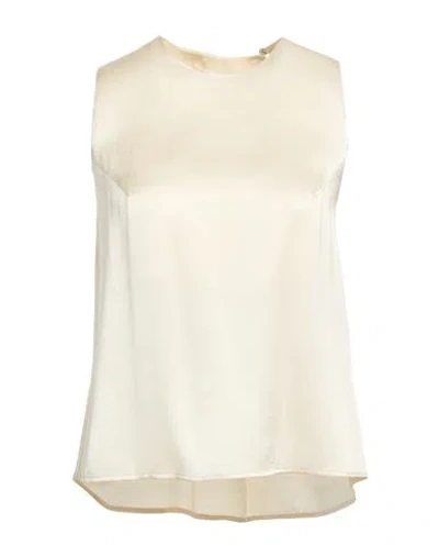 Ottod'ame Woman Top Ivory Size 10 Viscose In Neutral