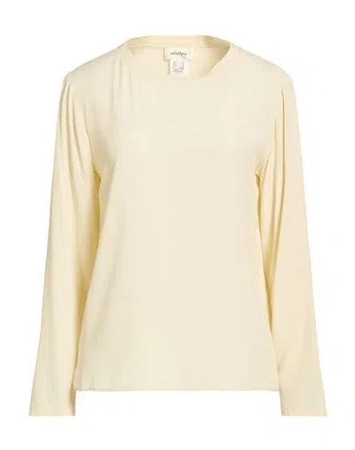 Ottod'ame Woman Top Ivory Size 4 Acetate, Silk In White