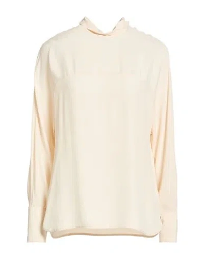 Ottod'ame Woman Top Ivory Size 8 Acetate, Silk In White