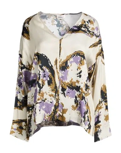 Ottod'ame Woman Top Ivory Size 8 Viscose In Multi