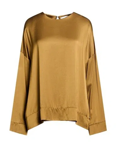 Ottod'ame Woman Top Khaki Size 8 Viscose In Multi