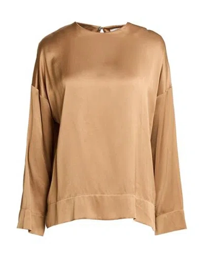 Ottod'ame Woman Top Light Brown Size 12 Viscose