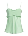 Ottod'ame Woman Top Light Green Size 12 Viscose In Green