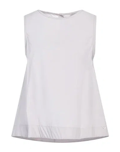 Ottod'ame Woman Top Light Grey Size 8 Cotton