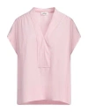 Ottod'ame Woman Top Light Pink Size 12 Cotton In Pink