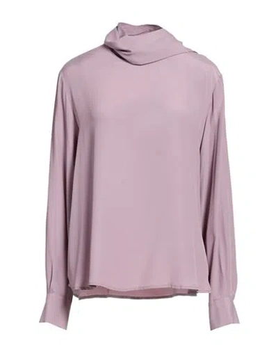 Ottod'ame Woman Top Lilac Size 10 Acetate, Silk In Multi