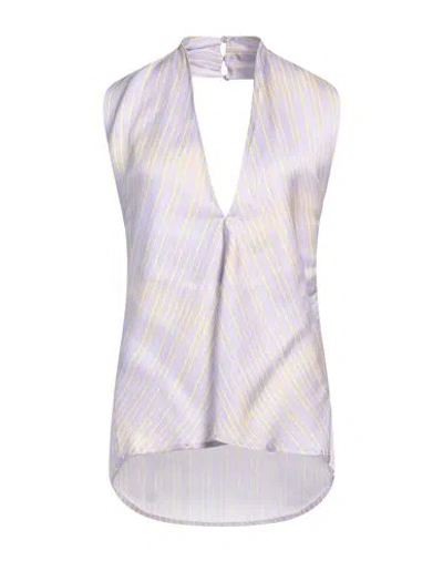 Ottod'ame Woman Top Lilac Size 10 Viscose In Purple