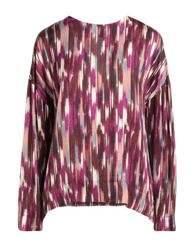 Ottod'ame Woman Top Mauve Size 4 Viscose In Purple