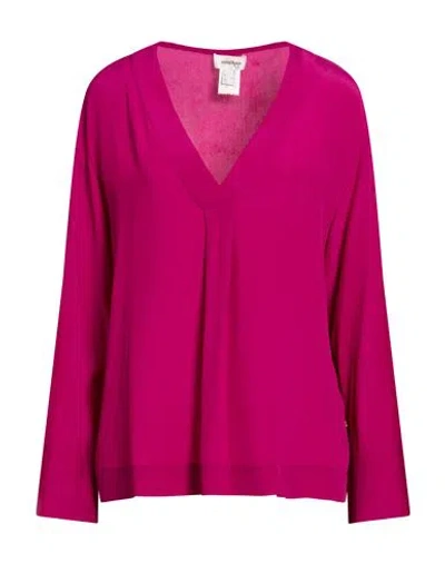 Ottod'ame Woman Top Mauve Size 6 Acetate, Silk In Pink
