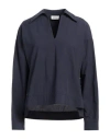 Ottod'ame Woman Top Midnight Blue Size 4 Cotton