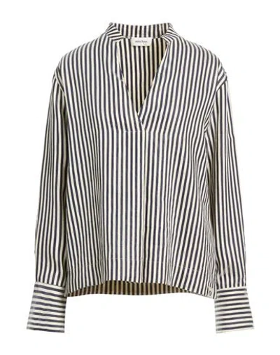 Ottod'ame Woman Top Midnight Blue Size 12 Linen, Viscose, Polyamide In Gray