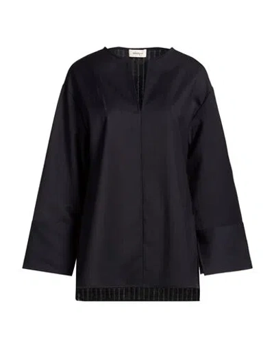 Ottod'ame Woman Top Midnight Blue Size 12 Polyester, Virgin Wool, Elastane