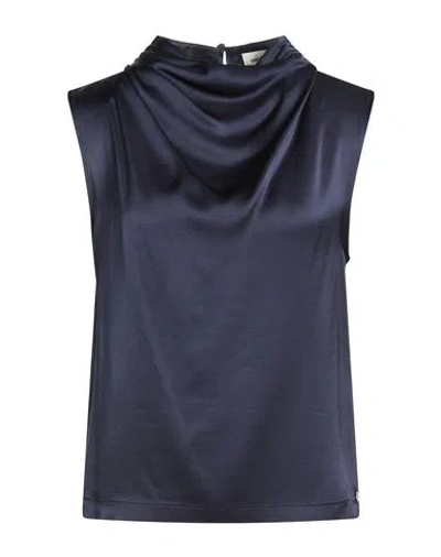 Ottod'ame Woman Top Midnight Blue Size 12 Viscose