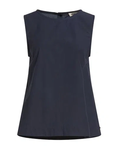 Ottod'ame Woman Top Midnight Blue Size 8 Cotton