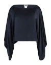 Ottod'ame Woman Top Midnight Blue Size Onesize Viscose In Blue