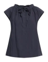 Ottod'ame Woman Top Navy Size 4 Cotton In Navy