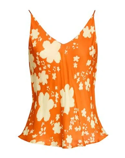 Ottod'ame Woman Top Orange Size 2 Viscose