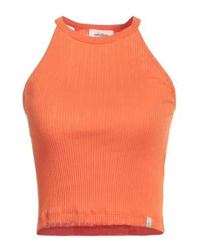 Ottod'ame Woman Top Orange Size 6 Cotton