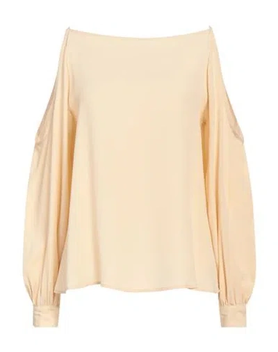 Ottod'ame Woman Top Pastel Yellow Size 6 Acetate, Silk