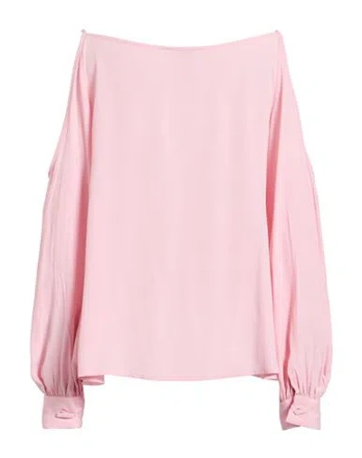 Ottod'ame Woman Top Pink Size 2 Acetate, Silk