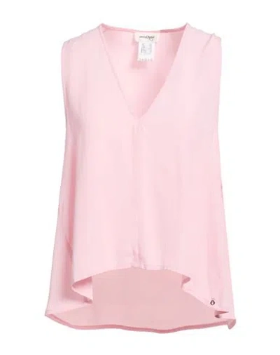 Ottod'ame Woman Top Pink Size 8 Acetate, Silk