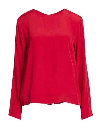 Ottod'ame Woman Top Red Size 10 Acetate, Silk
