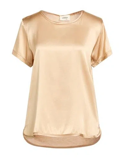 Ottod'ame Woman Top Sand Size 10 Silk, Elastane In Neutral
