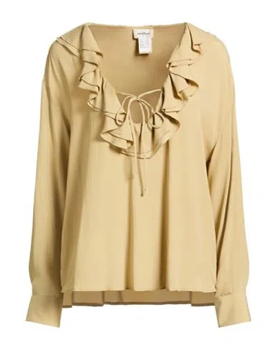Ottod'ame Woman Top Sand Size 8 Acetate, Silk In Multi