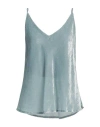 Ottod'ame Trésor Woman Top Sky Blue Size 6 Rayon, Polyamide In Blue