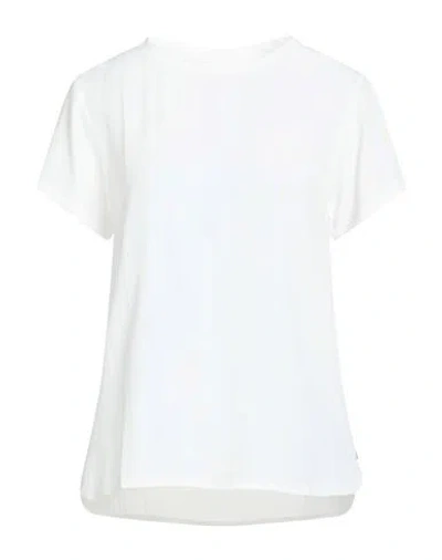 Ottod'ame Woman Top White Size 10 Acetate, Silk