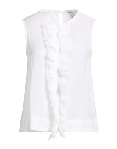 Ottod'ame Woman Top White Size 10 Ramie