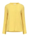 Ottod'ame Woman Top Yellow Size 8 Acetate, Silk