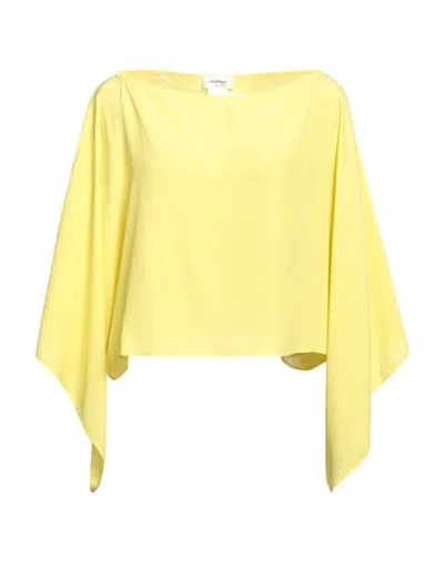 Ottod'ame Woman Top Yellow Size Onesize Acetate, Silk