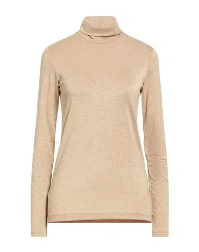 Ottod'ame Woman T-shirt Gold Size 12 Viscose, Polyester, Polyamide, Elastane