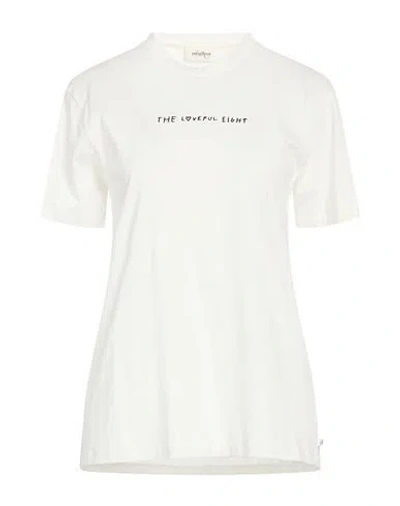 Ottod'ame Woman T-shirt Ivory Size 12 Cotton In White