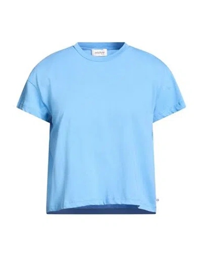 Ottod'ame Woman T-shirt Light Blue Size 8 Cotton