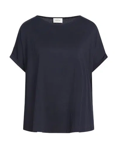 Ottod'ame Woman T-shirt Midnight Blue Size 6 Cotton