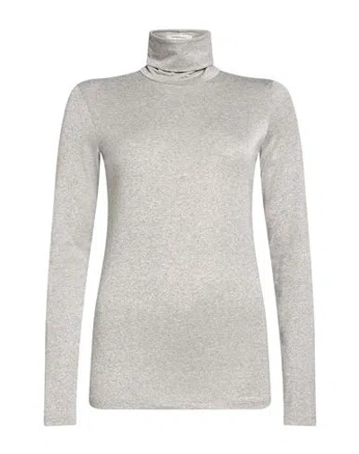 Ottod'ame Woman T-shirt Silver Size 12 Viscose, Polyester, Polyamide, Elastane In Gray