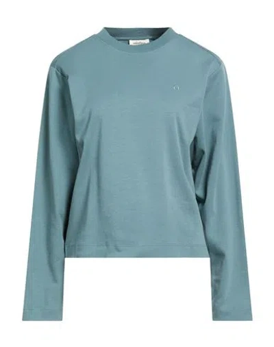 Ottod'ame Woman T-shirt Slate Blue Size 4 Cotton