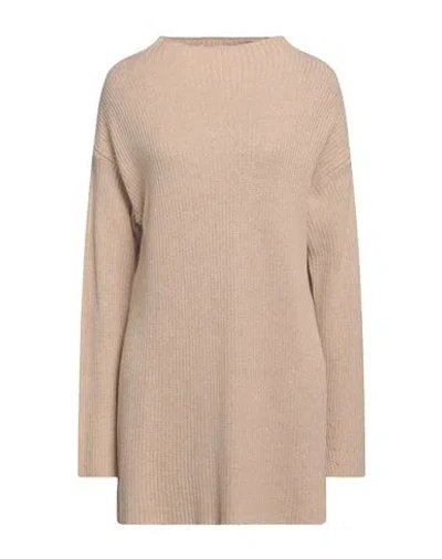 Ottod'ame Woman Sweater Beige Size 10 Polyamide, Wool, Viscose, Cashmere